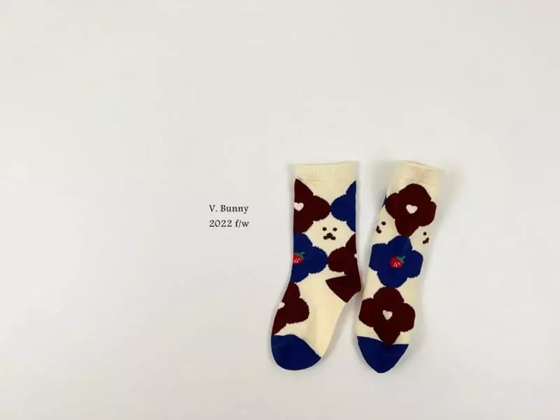 V Bunny - Korean Children Fashion - #prettylittlegirls - Heart B Socks Set - 3