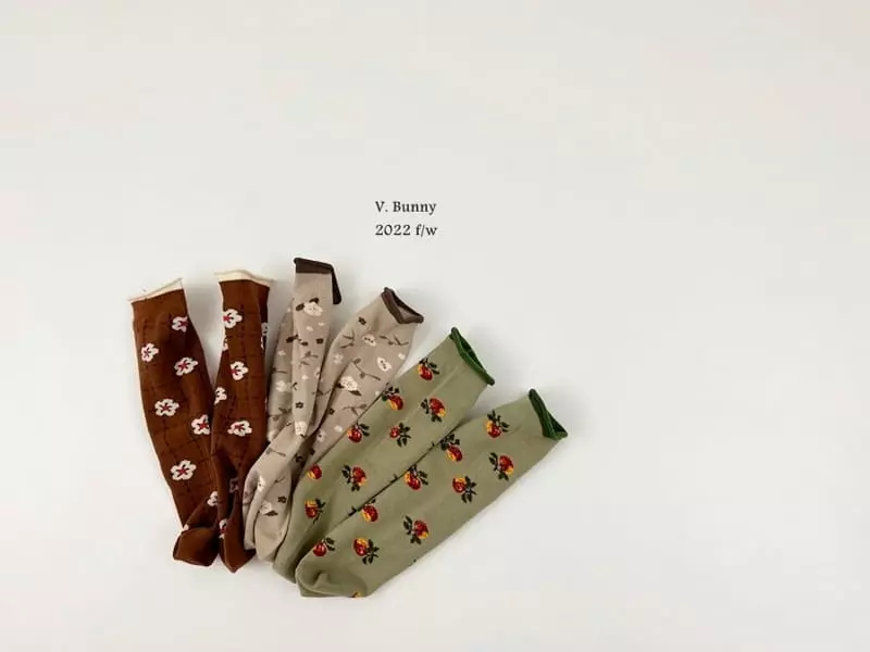 V Bunny - Korean Children Fashion - #prettylittlegirls - Cherry Socks Set - 11