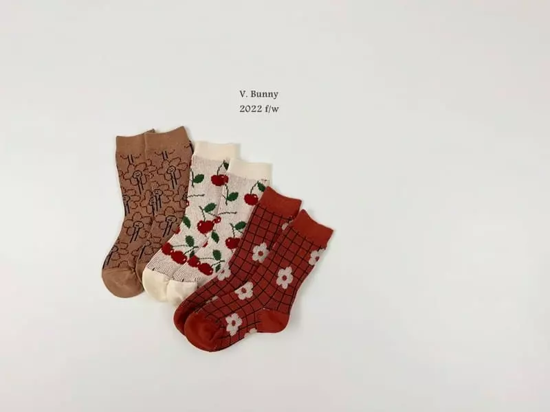 V Bunny - Korean Children Fashion - #prettylittlegirls - Smile Socks Set - 10