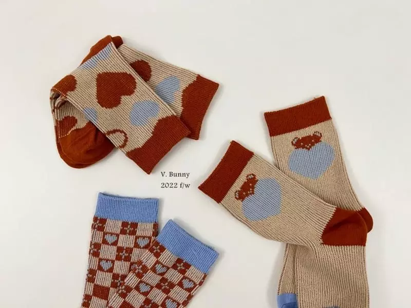 V Bunny - Korean Children Fashion - #prettylittlegirls - Soha Socks Set - 9