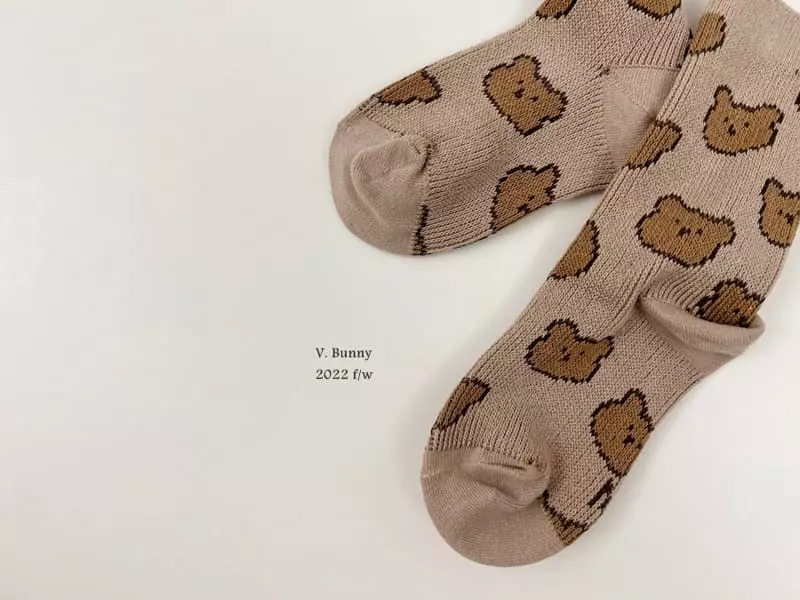 V Bunny - Korean Children Fashion - #minifashionista - Bears Socks Set - 4