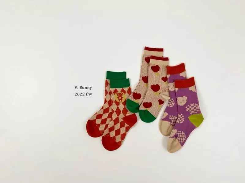 V Bunny - Korean Children Fashion - #prettylittlegirls - Lepy Socks Set