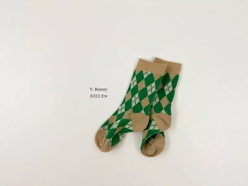 V Bunny - Korean Children Fashion - #stylishchildhood - Diamond Socks Set - 3