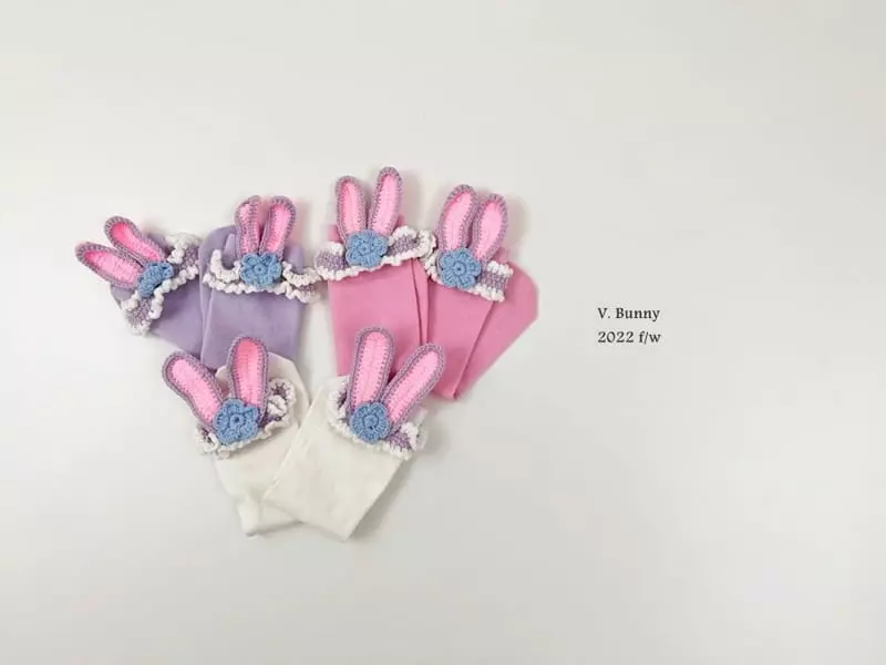 V Bunny - Korean Children Fashion - #stylishchildhood - Knit Rabbit Knee Socks - 2