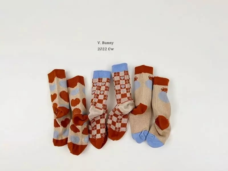 V Bunny - Korean Children Fashion - #toddlerclothing - Soha Socks Set - 11