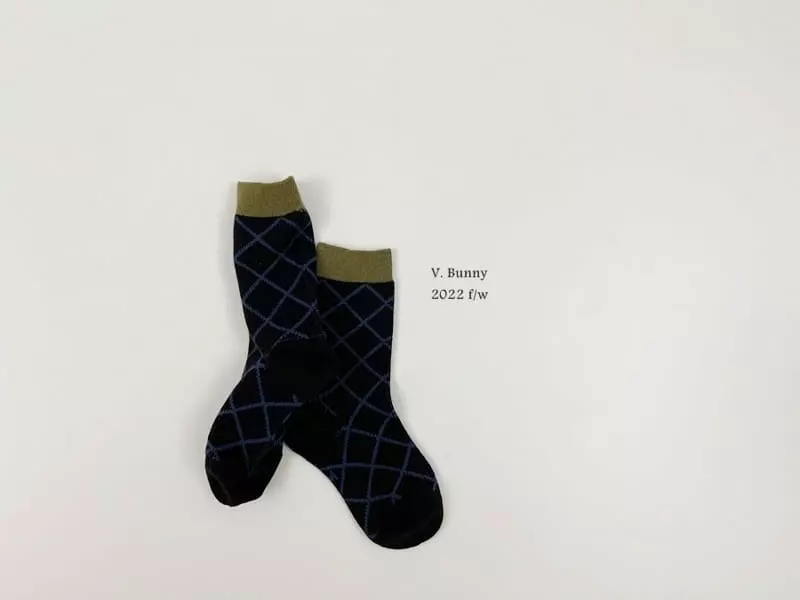 V Bunny - Korean Children Fashion - #todddlerfashion - Rich Mond Socks Set - 4