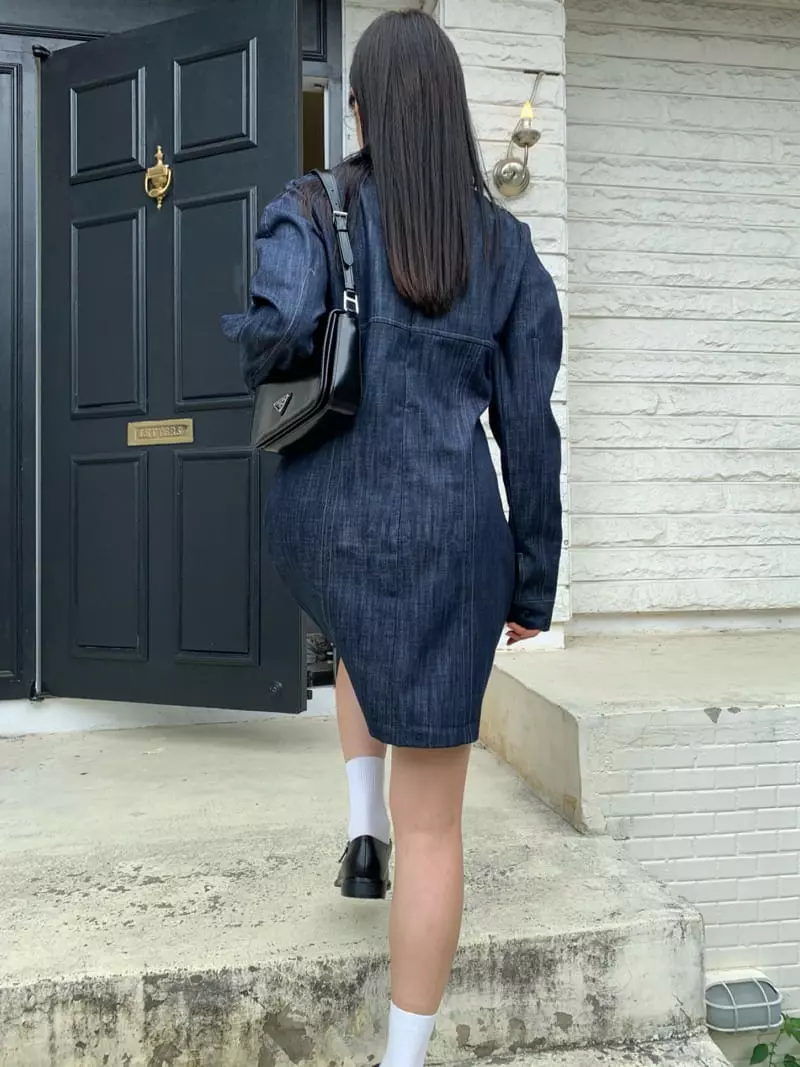 Vaara - Korean Women Fashion - #momslook - Denim One-piece - 5