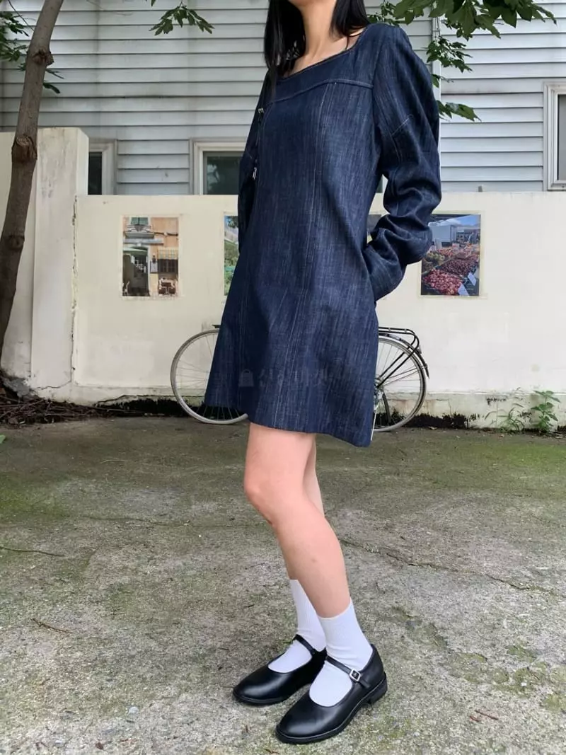 Vaara - Korean Women Fashion - #momslook - Denim One-piece - 7