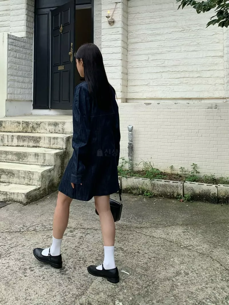 Vaara - Korean Women Fashion - #romanticstyle - Denim One-piece