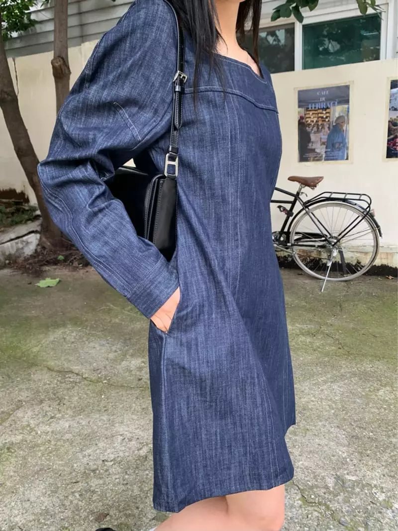 Vaara - Korean Women Fashion - #shopsmall - Denim One-piece - 2