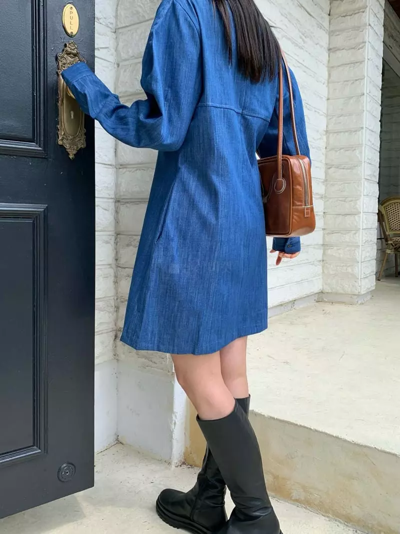 Vaara - Korean Women Fashion - #thatsdarling - Denim One-piece - 4