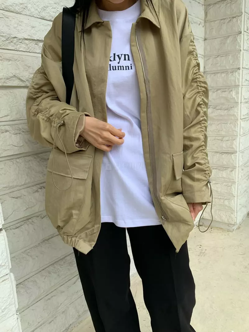 Vaara - Korean Women Fashion - #womensfashion - Boxy Shirring Jumper - 12