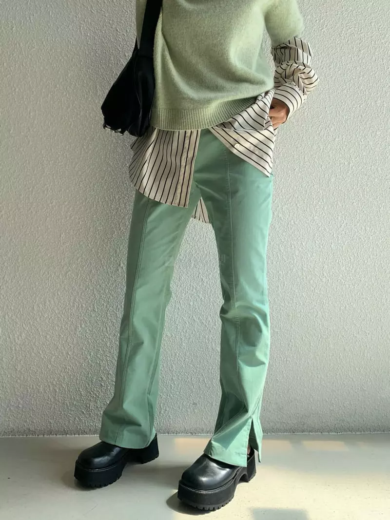 Vaara - Korean Women Fashion - #womensfashion - Rib Span Pants - 3