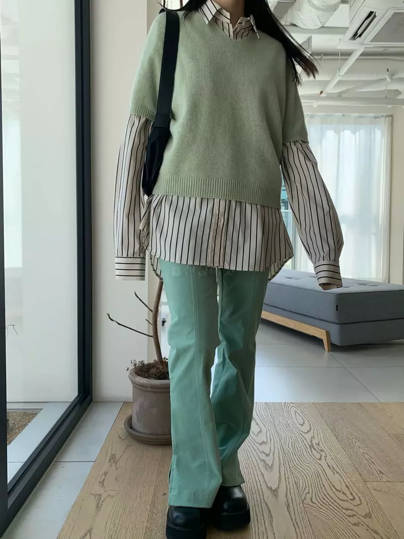Vaara - Korean Women Fashion - #womensfashion - Rib Span Pants - 7