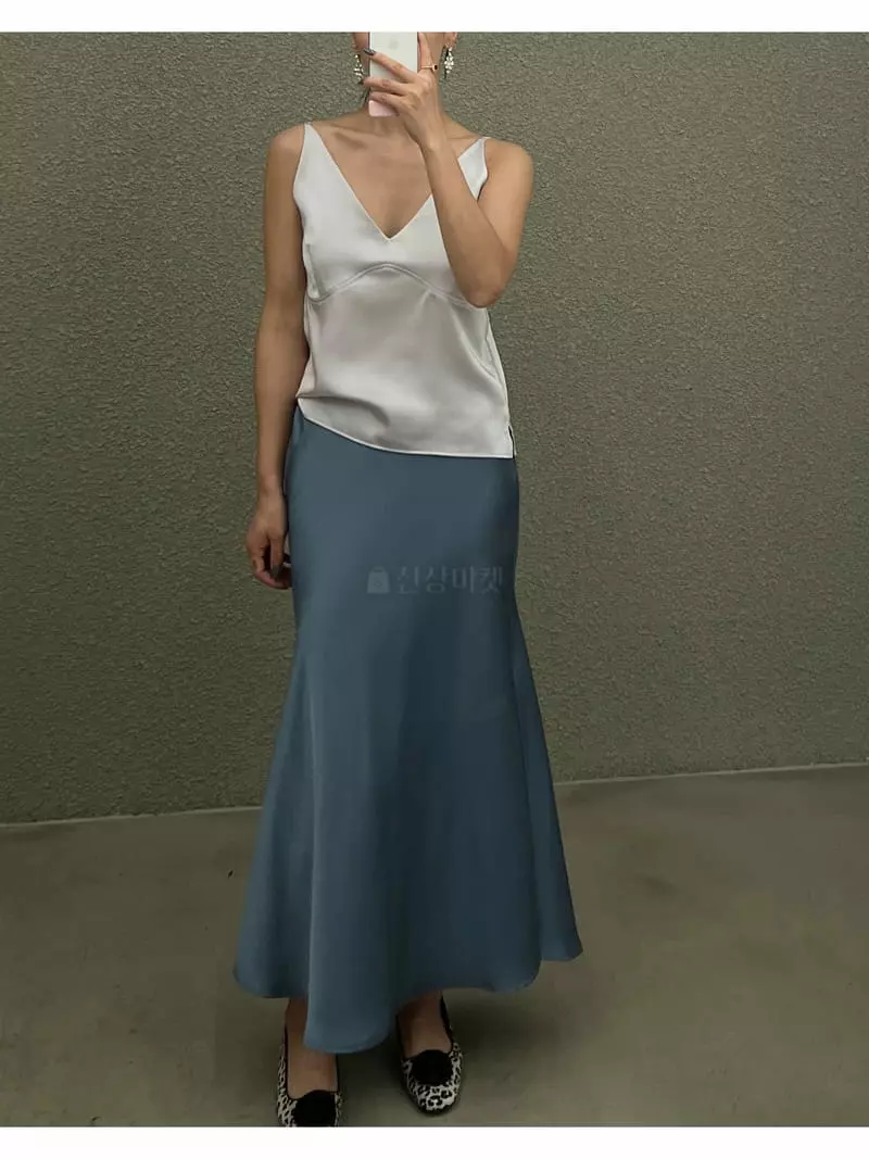 Verni - Korean Women Fashion - #womensfashion - Shatin Made Skirt - 4