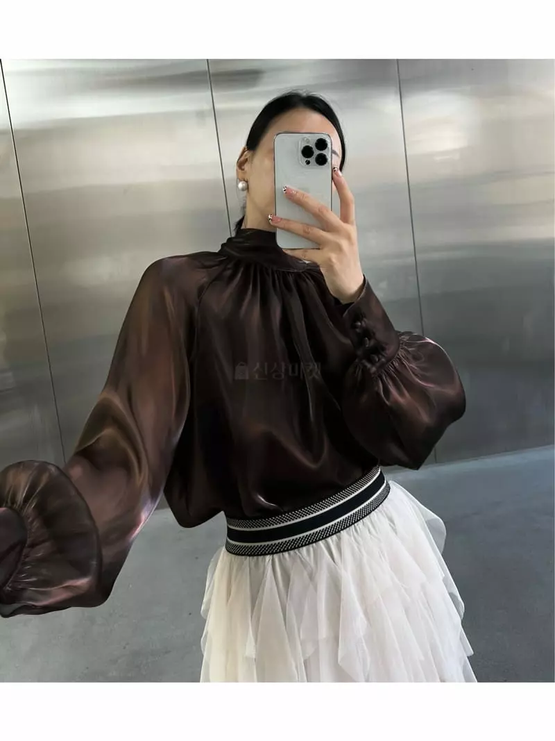 Verni - Korean Women Fashion - #momslook - Ribbon Tie Blouse - 12