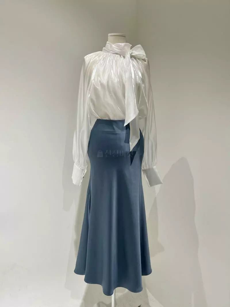 Verni - Korean Women Fashion - #momslook - Ribbon Tie Blouse - 9