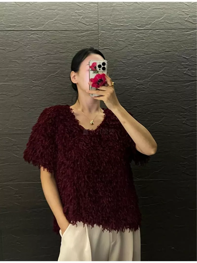 Verni - Korean Women Fashion - #momslook - Feather Tee - 2