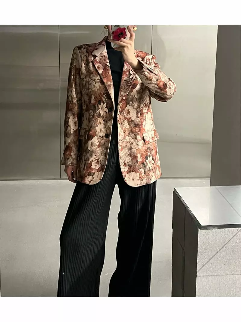Verni - Korean Women Fashion - #momslook - Flower Jacket