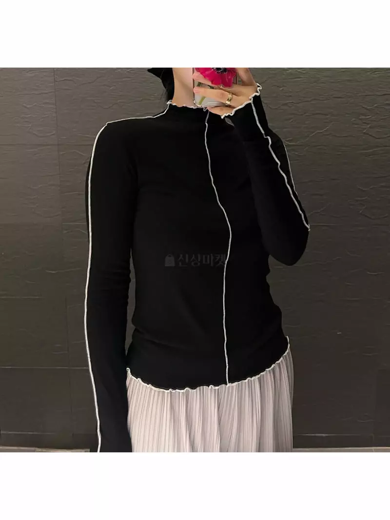 Verni - Korean Women Fashion - #vintagekidsstyle - Combo Tee - 4