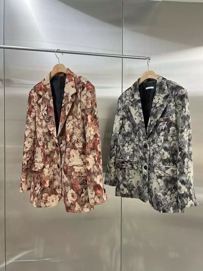 Verni - Korean Women Fashion - #romanticstyle - Flower Jacket - 7