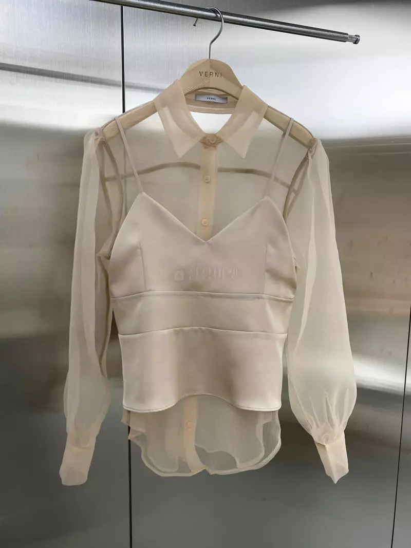 Verni - Korean Women Fashion - #shopsmall - See Though Blouse