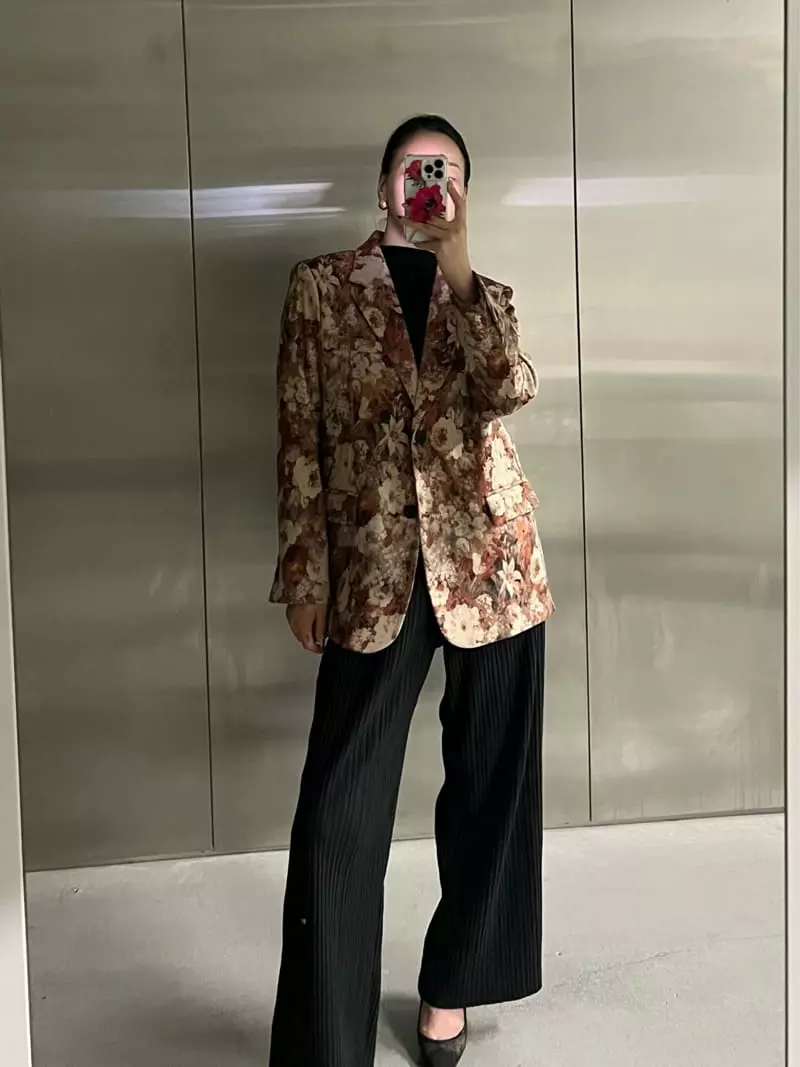 Verni - Korean Women Fashion - #thatsdarling - Flower Jacket - 9