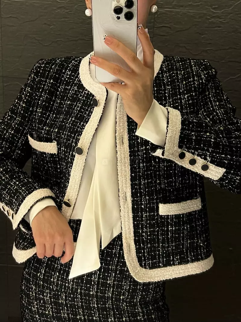 Verni - Korean Women Fashion - #shopsmall - Anna Twid Jacket - 4