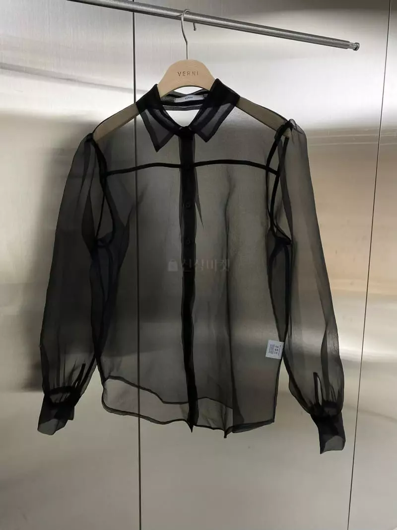 Verni - Korean Women Fashion - #thelittlethings - See Though Blouse - 3