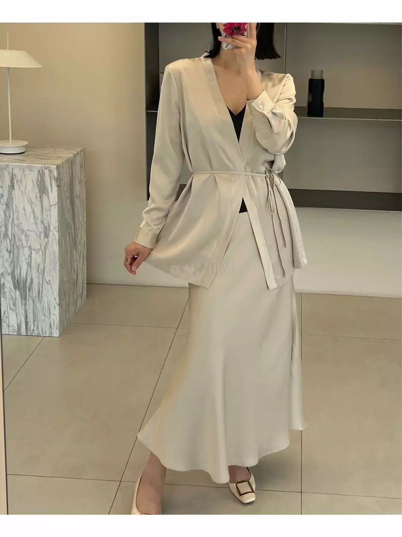 Verni - Korean Women Fashion - #womensfashion - Shatin Made Skirt - 3