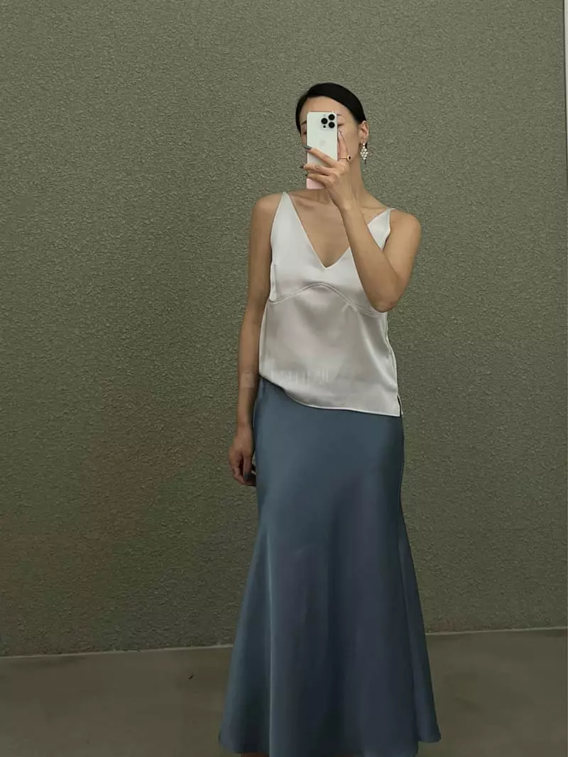 Verni - Korean Women Fashion - #womensfashion - Shatin Made Skirt - 5