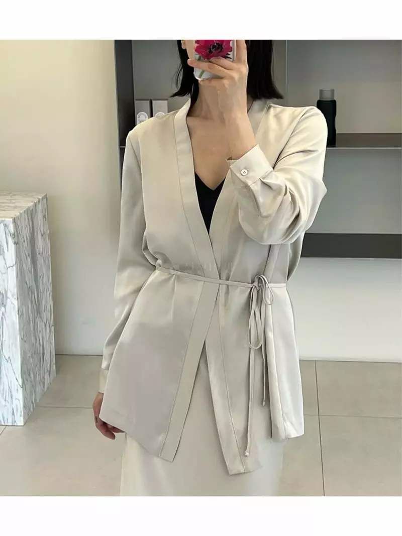 Verni - Korean Women Fashion - #womensfashion - Shatin Jacket - 6