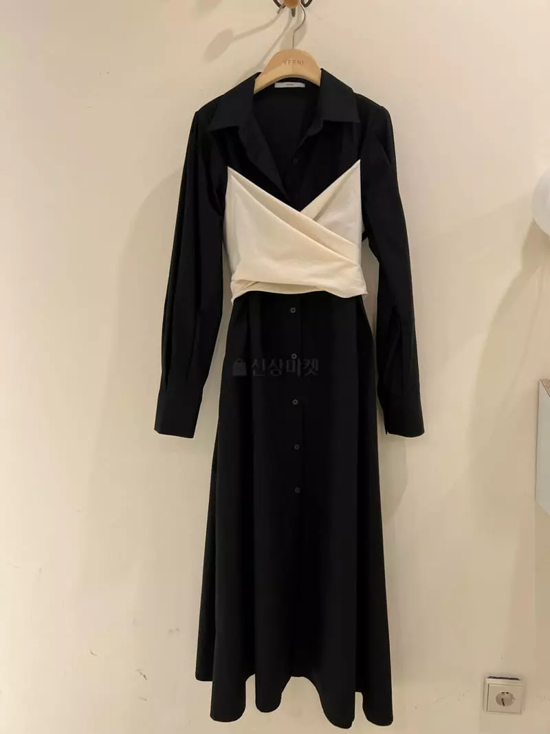 Verni - Korean Women Fashion - #womensfashion - Color Long One-piece - 3