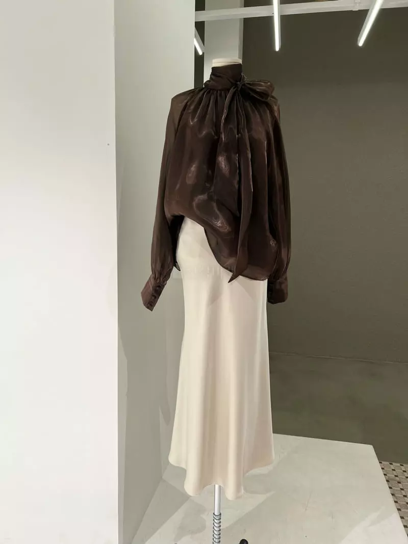 Verni - Korean Women Fashion - #womensfashion - Ribbon Tie Blouse - 2
