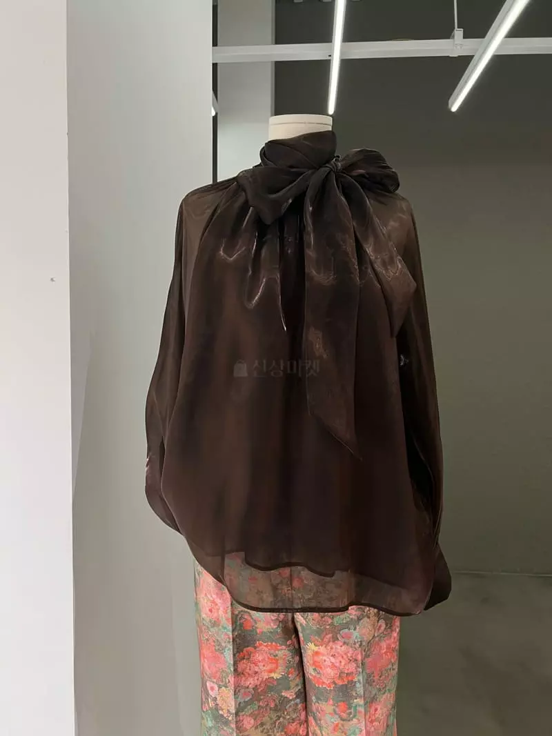 Verni - Korean Women Fashion - #womensfashion - Ribbon Tie Blouse - 8
