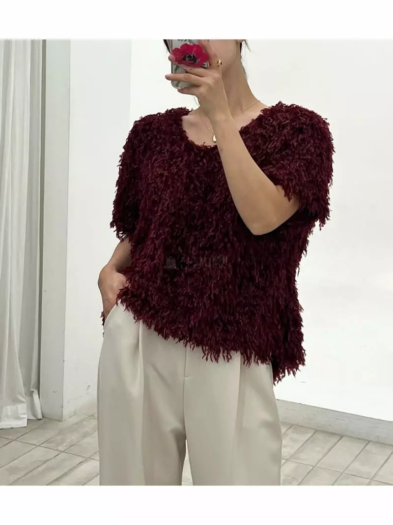 Verni - Korean Women Fashion - #womensfashion - Feather Tee - 5