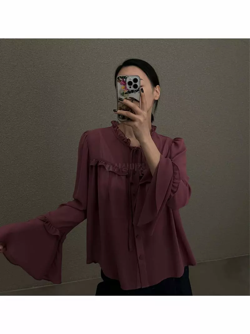 Verni - Korean Women Fashion - #womensfashion - Gugu Frill Blouse - 2