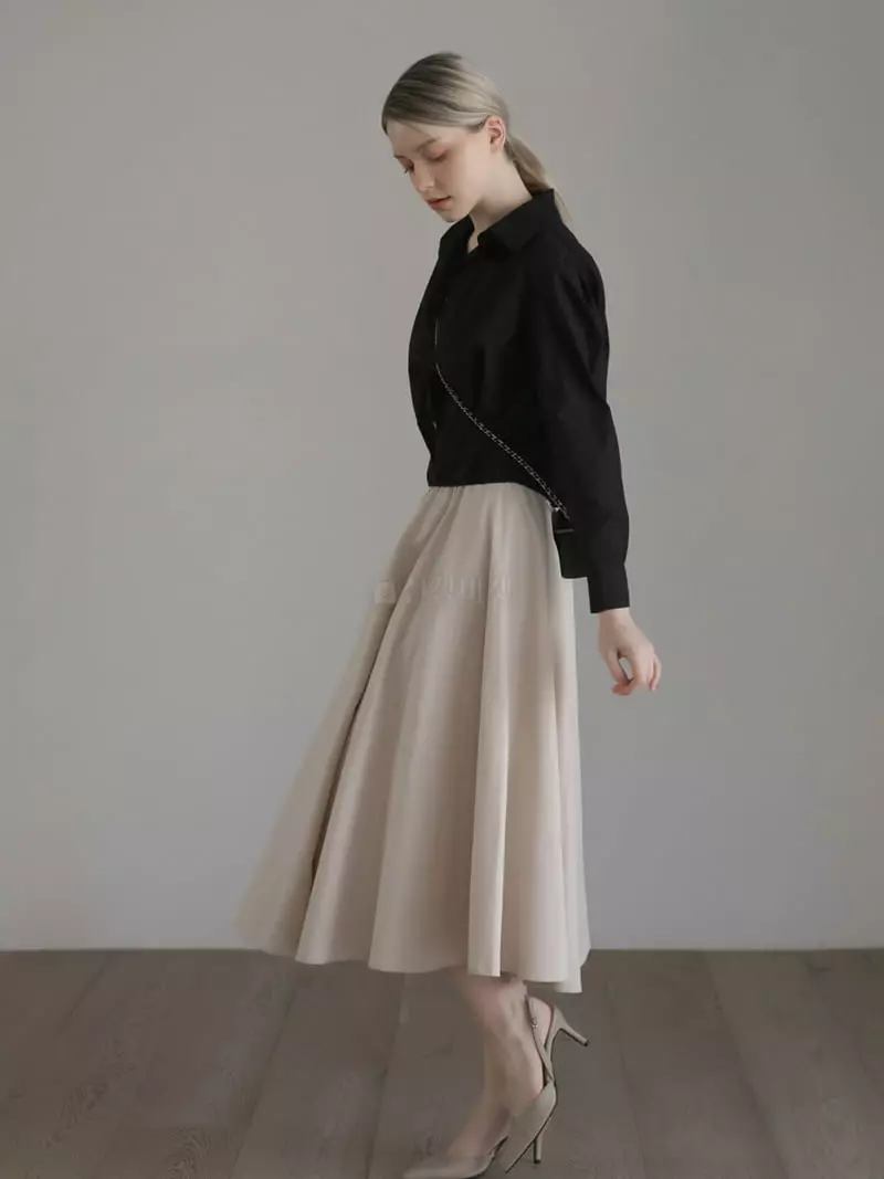 Vert Neuf - Korean Women Fashion - #momslook - Plat Whole Skirt - 10