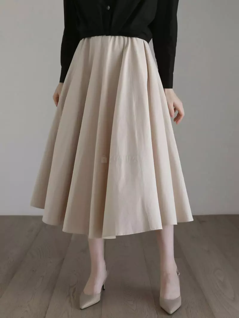Vert Neuf - Korean Women Fashion - #momslook - Plat Whole Skirt - 6