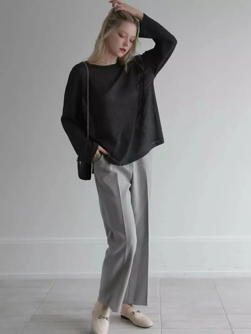 Vert Neuf - Korean Women Fashion - #momslook - Canu Straight Pants - 5