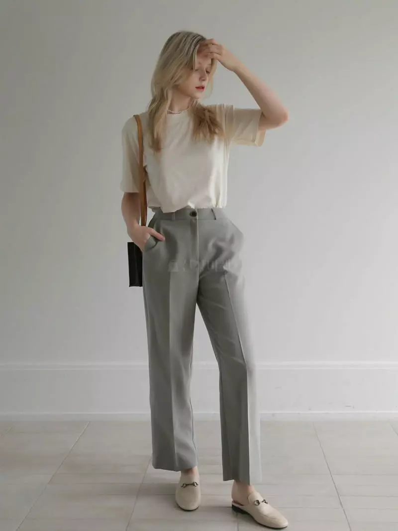 Vert Neuf - Korean Women Fashion - #momslook - Canu Straight Pants - 9