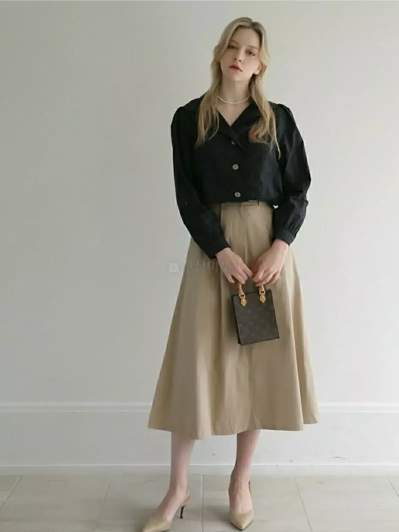 Vert Neuf - Korean Women Fashion - #thelittlethings - Chino Plare Skirt - 4