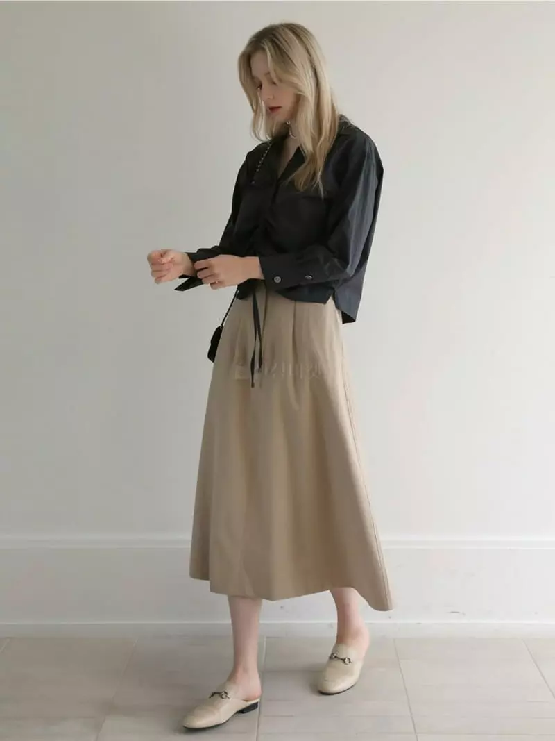 Vert Neuf - Korean Women Fashion - #momslook - Chino Plare Skirt - 6