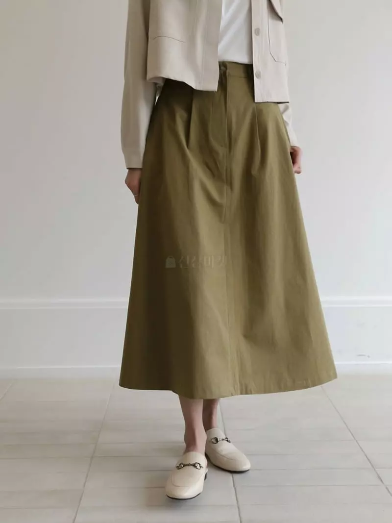 Vert Neuf - Korean Women Fashion - #momslook - Chino Plare Skirt - 8