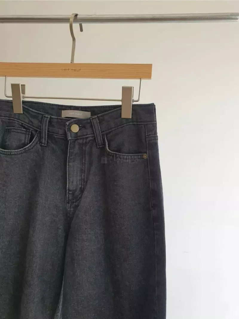Vert Neuf - Korean Women Fashion - #momslook - Wide Black Jeans - 7