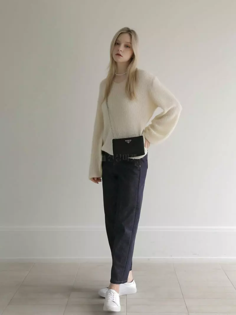 Vert Neuf - Korean Women Fashion - #momslook - Scsi Hazi Knit Tee - 11