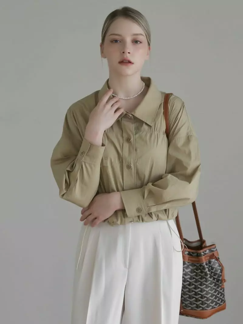 Vert Neuf - Korean Women Fashion - #momslook - Shirring Jumper - 11
