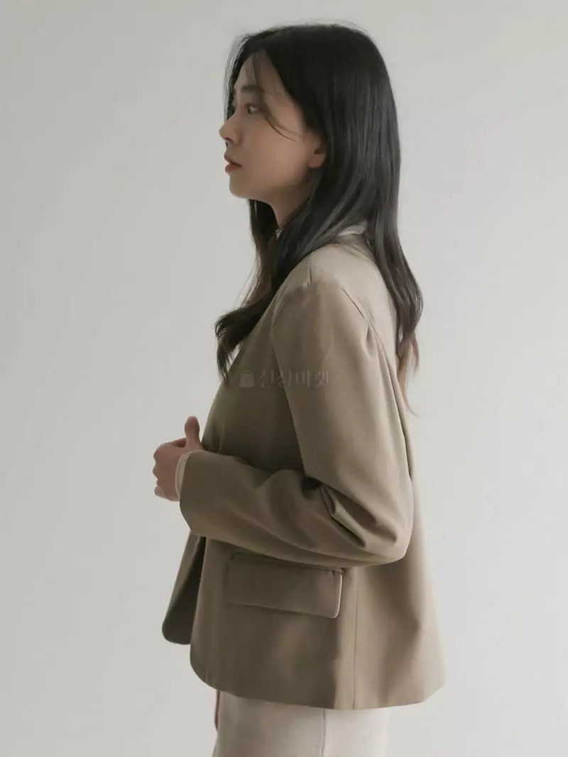 Vert Neuf - Korean Women Fashion - #womensfashion - Bear No Collar Jacket - 4