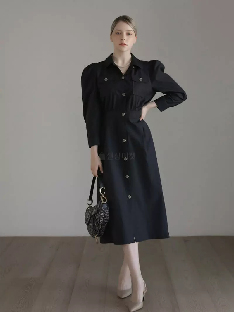 Vert Neuf - Korean Women Fashion - #momslook - Mog Long One-piece - 6