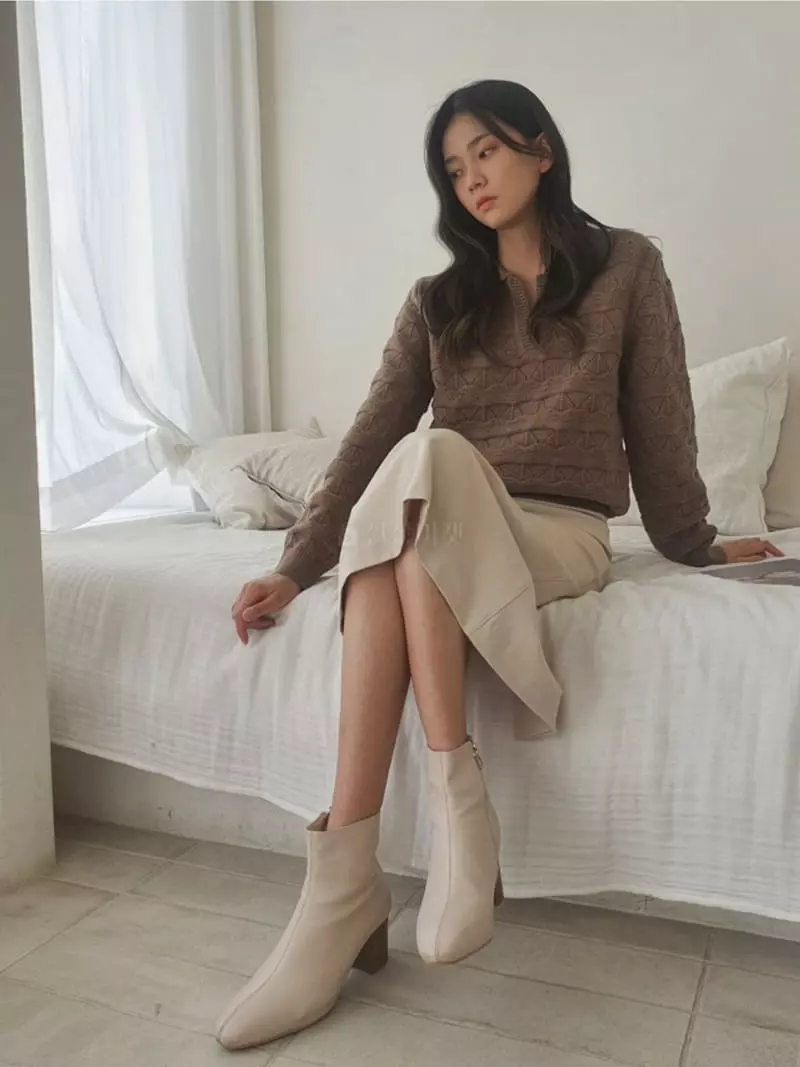Vert Neuf - Korean Women Fashion - #momslook - Margaret Collar Knit Tee - 10